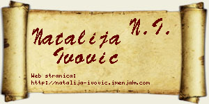 Natalija Ivović vizit kartica